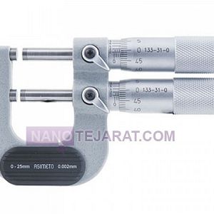 میکرومتر خارج دو قلو 50-25 اسیمتو asimeto میکرومتر خارج دو قلو 50-25 اسیمتو asimeto