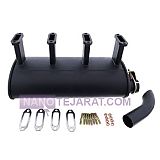 Stainless steel exhaust of the Caterpillar 950 loader Stainless steel exhaust of the Caterpillar 950 loader