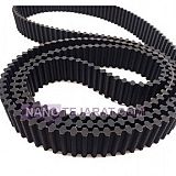 Rubber timing belt with two gears Rubber timing belt with two gears
