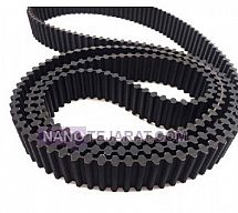 Rubber timing belt with two gears Rubber timing belt with two gears