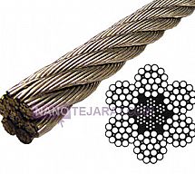 سیم بکسل استنلس استیل 316 ساختار 6X19 سیم بکسل استنلس استیل 316 ساختار 6X19