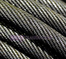 Greased tower crane wire rope