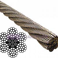 6X19 uncal excavating wire rope