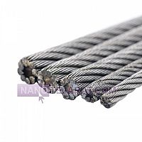 Elevator fiber and metal core rope