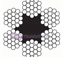 سیم بکسل گالولنیزه 6x37 مغز کنفی سیم بکسل گالولنیزه 6x37 مغز کنفی