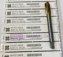 قلاویز ماشینی مستقیم TIN-POT DIN376 M12*1.75 قلاویز ماشینی مستقیم TIN-POT DIN376 M12*1.75