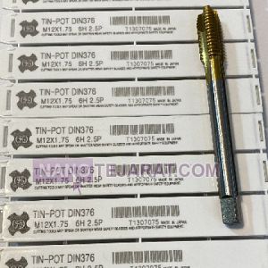 قلاویز ماشینی مستقیم TIN-POT DIN376 M12*1.75 قلاویز ماشینی مستقیم TIN-POT DIN376 M12*1.75