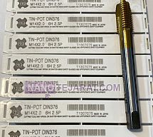 قلاویز ماشینی مستقیم TIN-POT DIN376 M14*2.0 قلاویز ماشینی مستقیم TIN-POT DIN376 M14*2.0