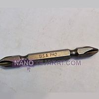 نوک پیچ گوشتی دو طرف چهارسو 6.5 سانتی برند USA نوک پیچ گوشتی دو طرف چهارسو 6.5 سانتی برند USA