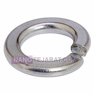 واشر فنری آهنی گالوانیزه سایز M6 واشر فنری آهنی گالوانیزه سایز M6