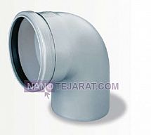 پوش فیت زانویی پلی ران کوتاه 87 درجه پوش فیت زانویی پلی ران کوتاه 87 درجه