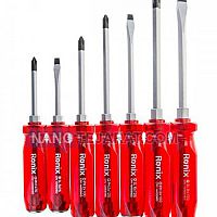 پیچ گوشتی ضربه خور سری 7 عددی کیفی RH-2906 رونیکس پیچ گوشتی ضربه خور سری 7 عددی کیفی RH-2906 رونیکس