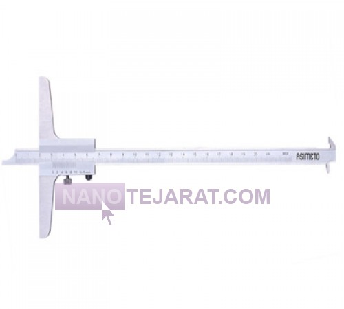 -vernier depth caliper with double hook 15 cm 0/05asimeto 