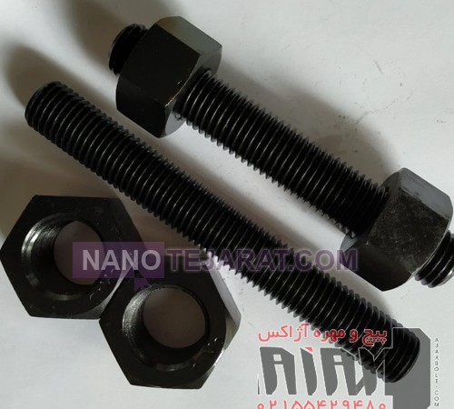 استاد بولت فولادی گرید B7 سایز 5/8 اینچ 12 سانتی متر 