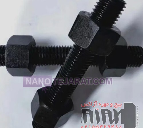 استاد بولت فولادی گرید B7 سایز 5/8 اینچ 13 سانتی متر 