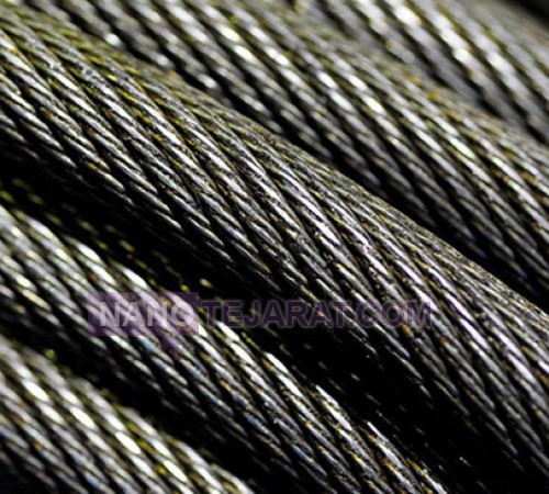 Greased tower crane wire rope