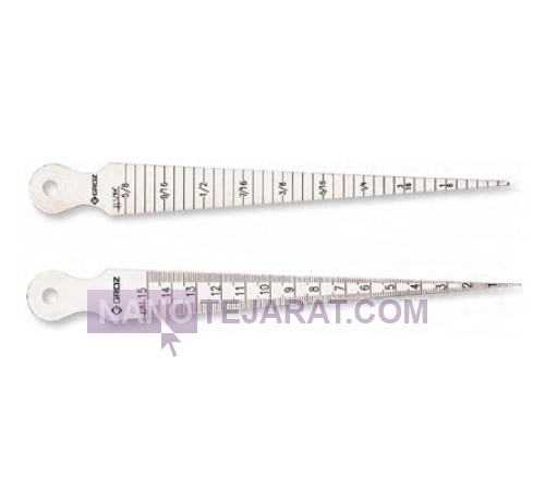 شابلون قطر سوراخ گپ سنج 15-1 میلیمتر گروز GROZ