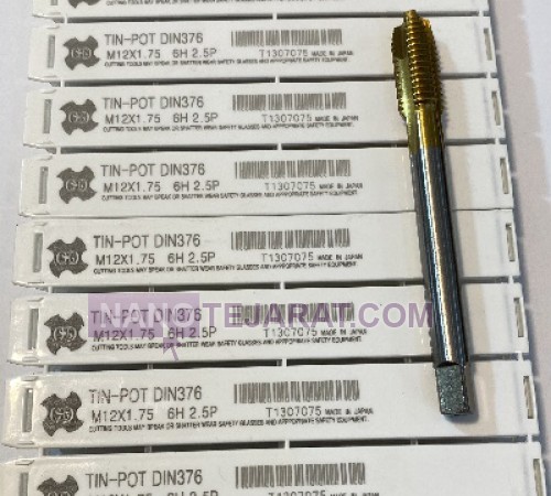 TIN-POT DIN376 M12*1.75 Machine Straight Flute Tap