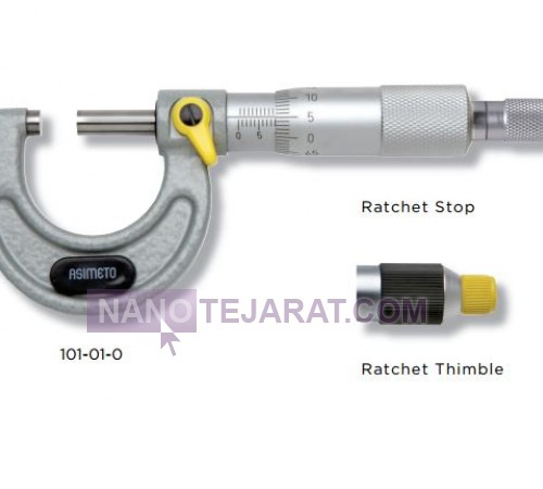 میکرومتر خارج سنج معمولی 25-0 اسیمتو asimeto 101-01-0