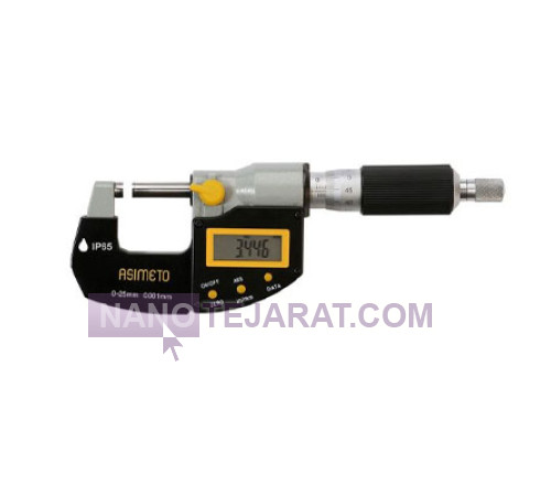 میکرومتر دیجیتال خارج سنج ip65 ضد اب 100-75 اسیمتو کد 0-04-105